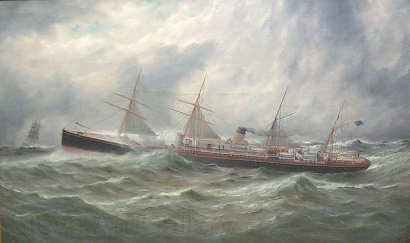 George Parker Greenwood White Star Liner Adriatic Norge oil painting art